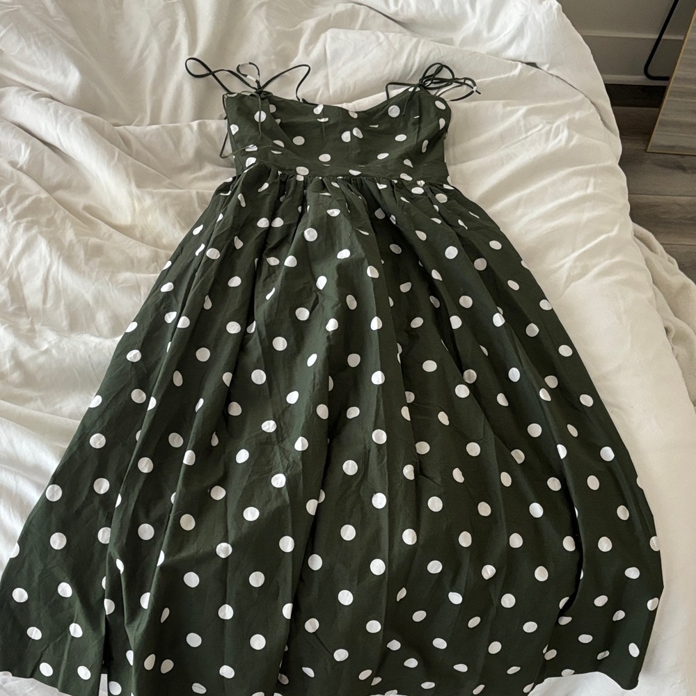 NWT Green Polka Dot Maxi Dress